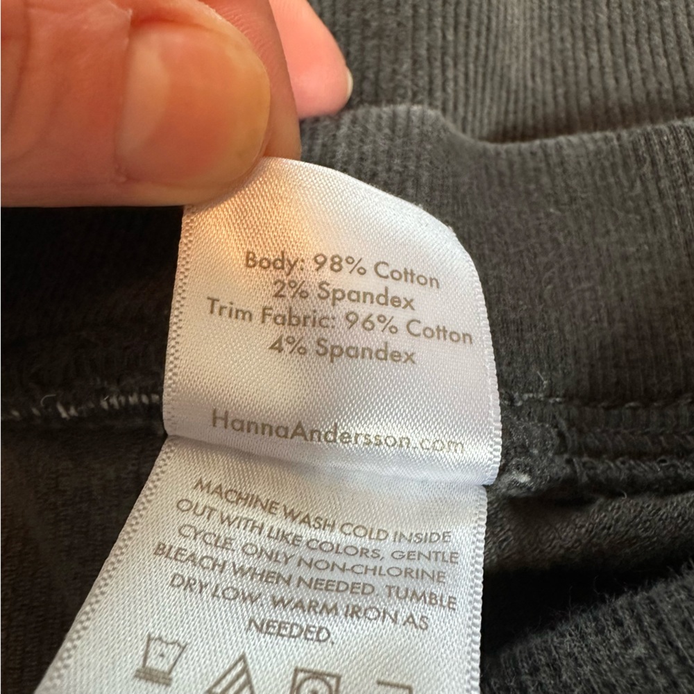 Hanna Andersson Corduroy Pull On Pants Charcoal Gray (Size 140/10) - Picture 5 of 5